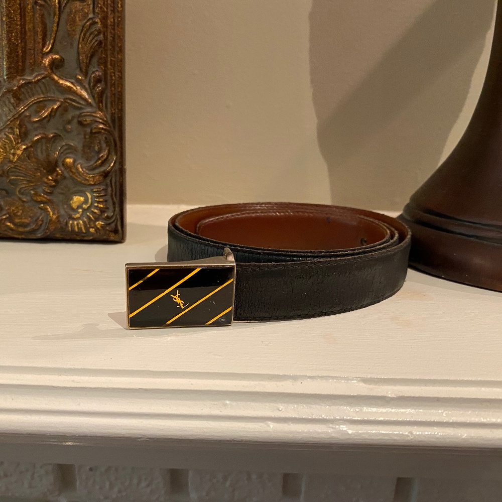 Yves St Laurent vintage men’s leather belt